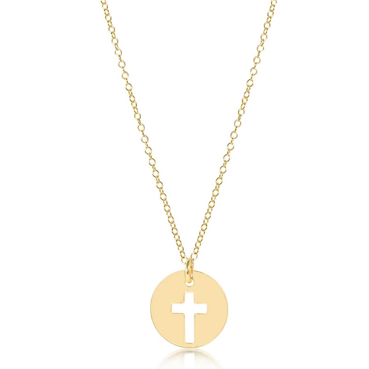 egirl 14" Necklace Gold - Blessed Gold Disc