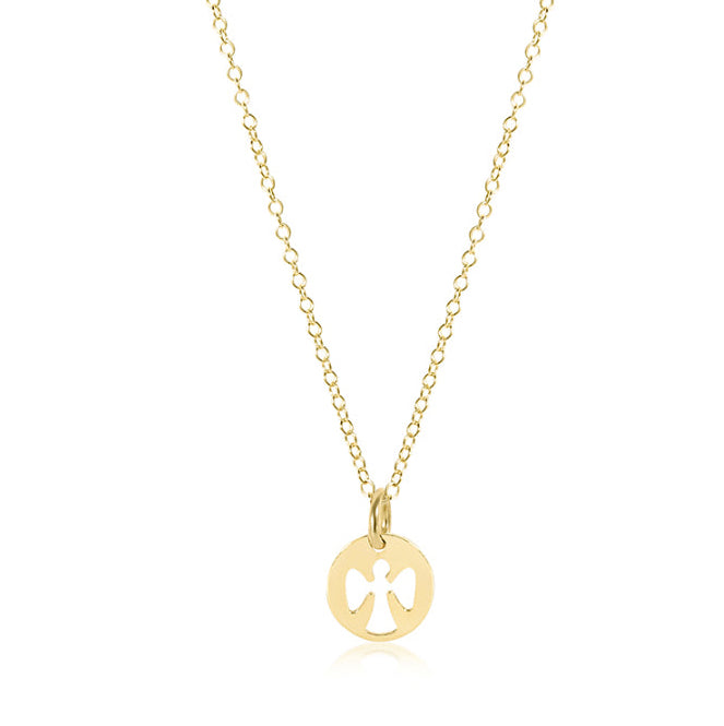 egirl 14" Necklace Gold - Guardian Angel Small Gold Disc