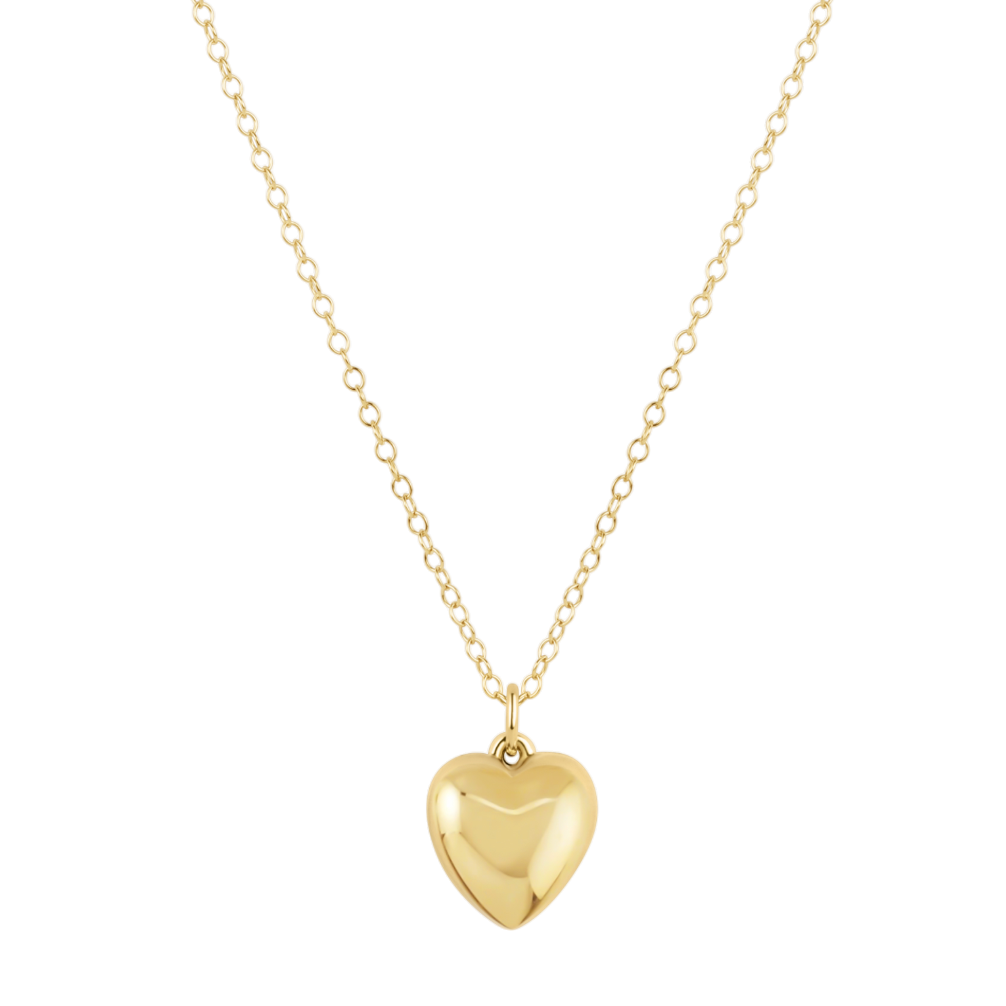 16" Necklace Gold - Love Plush Gold Charm