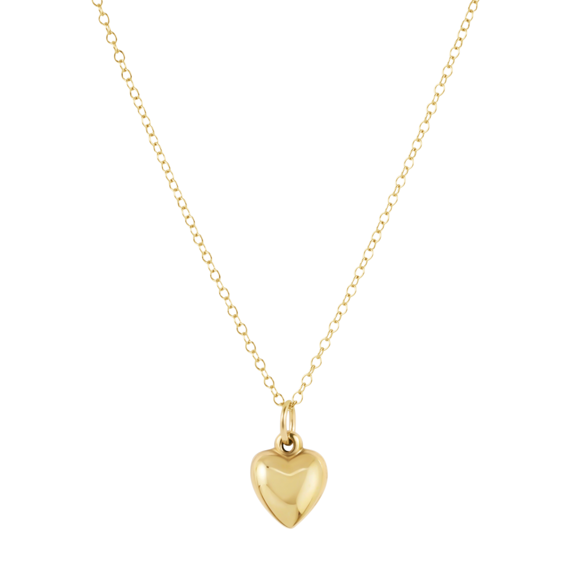 egirl 14" Necklace Gold - Love Plush Small Gold Charm
