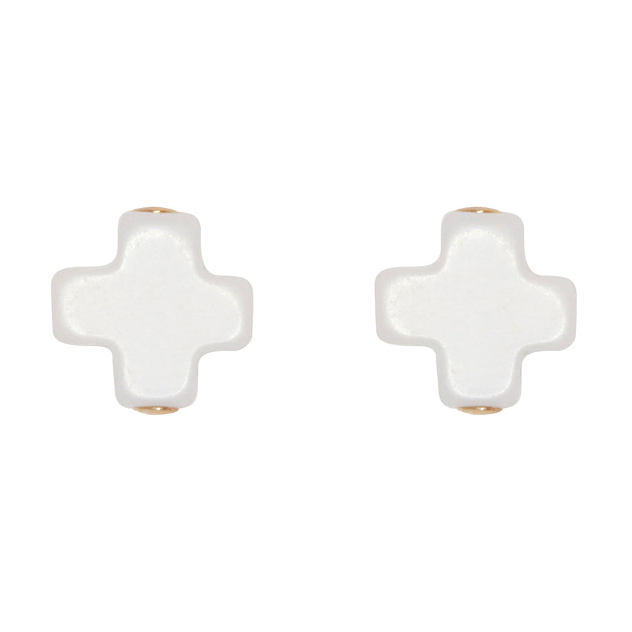 Signature Cross Stud - Off-White