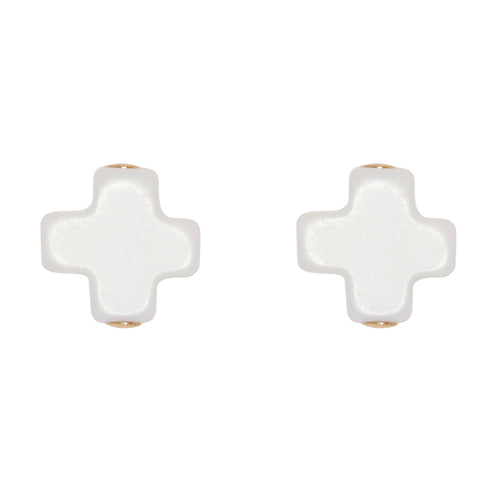 Signature Cross Stud - Off-White