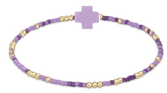 Triple Stack - ite Lavender and Gold Beaded Bracelets