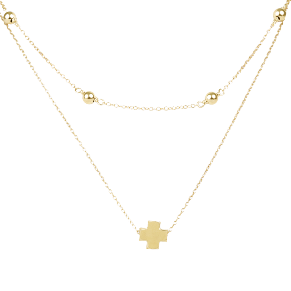 e's go-to gift layers - gold signature cross