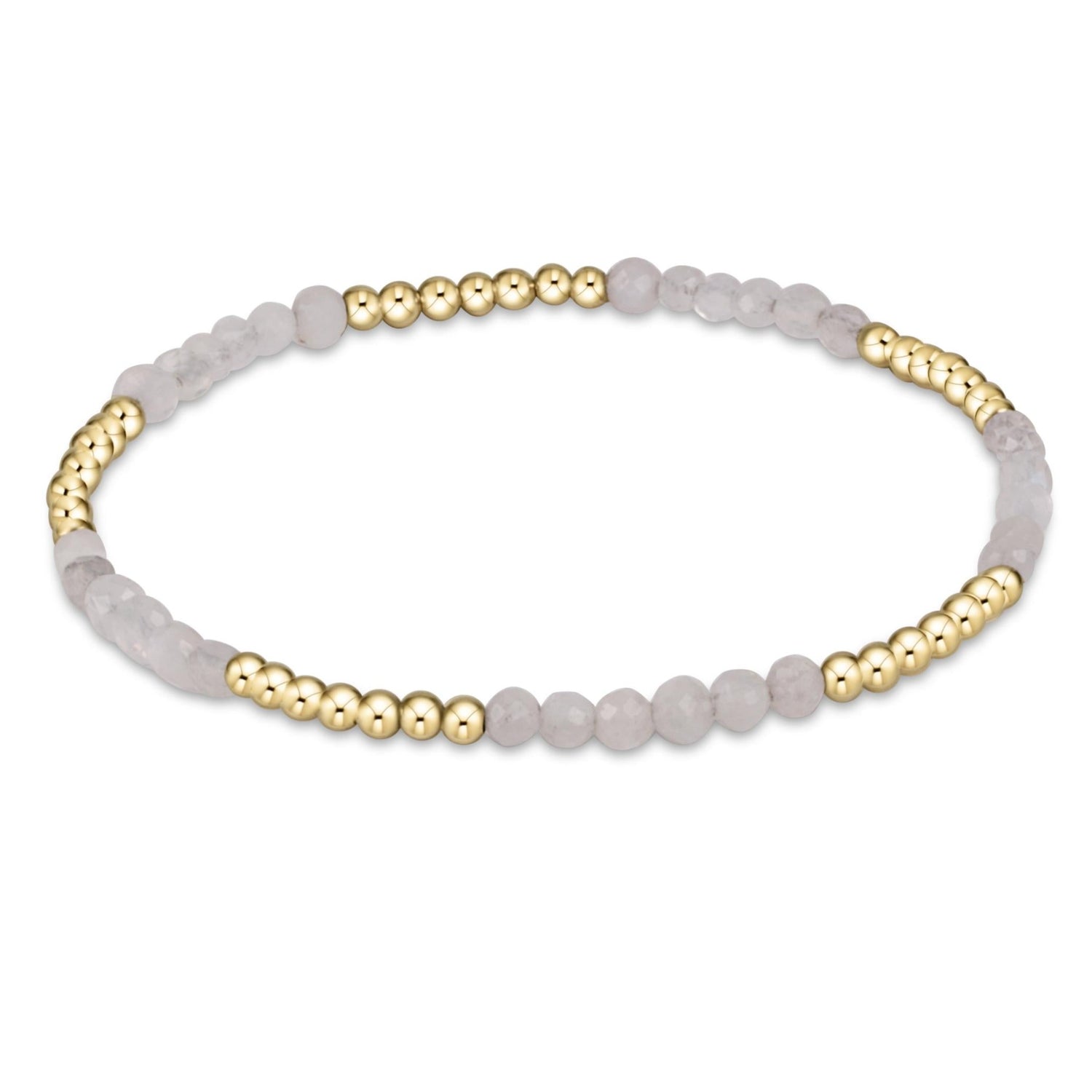 Blissful Pattern 2.5mm Bead Bracelet - Moonstone