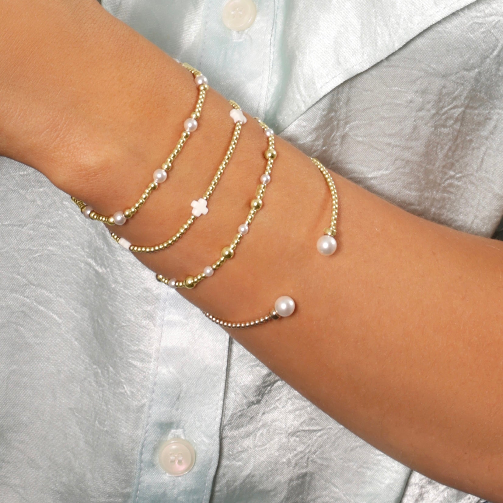 effortless stack of 4 - pearl