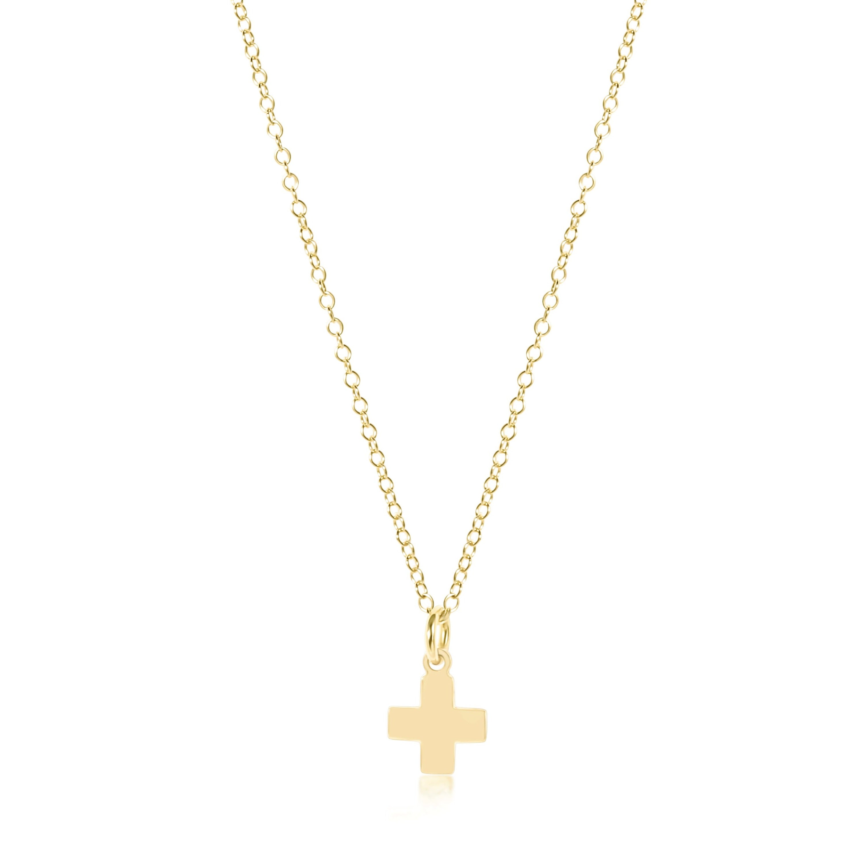 egirl 14" Necklace Gold- Signature Cross Gold Charm
