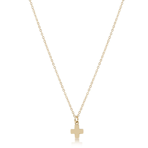 egirl 14" Necklace Gold- Signature Cross Small Gold Charm
