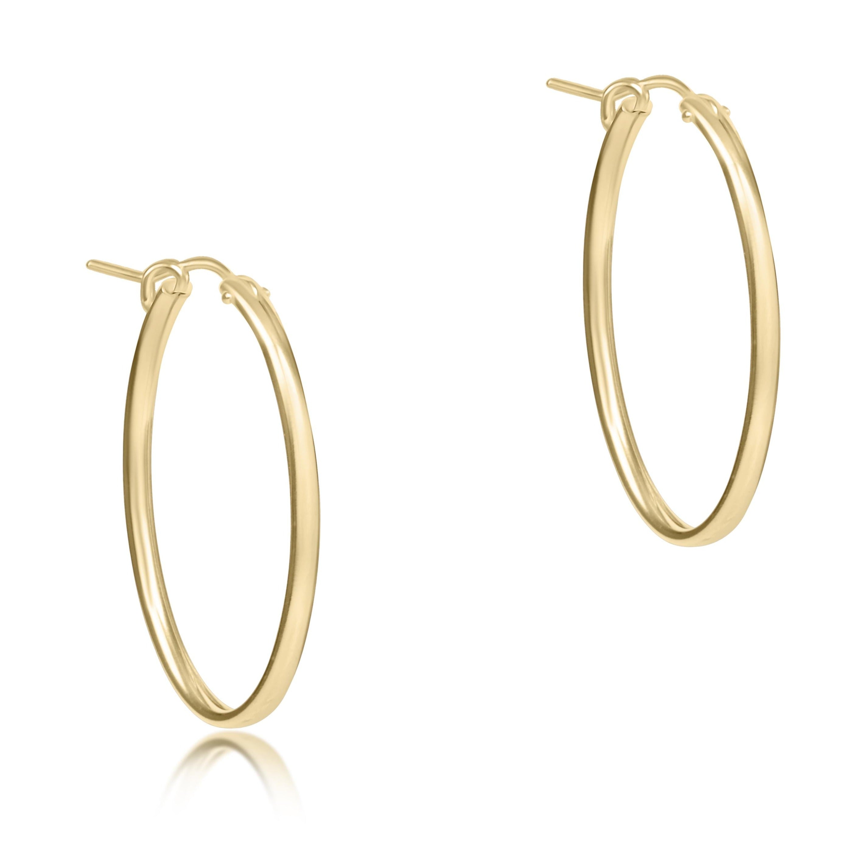 Oval Gold 1" Hoop- Smooth