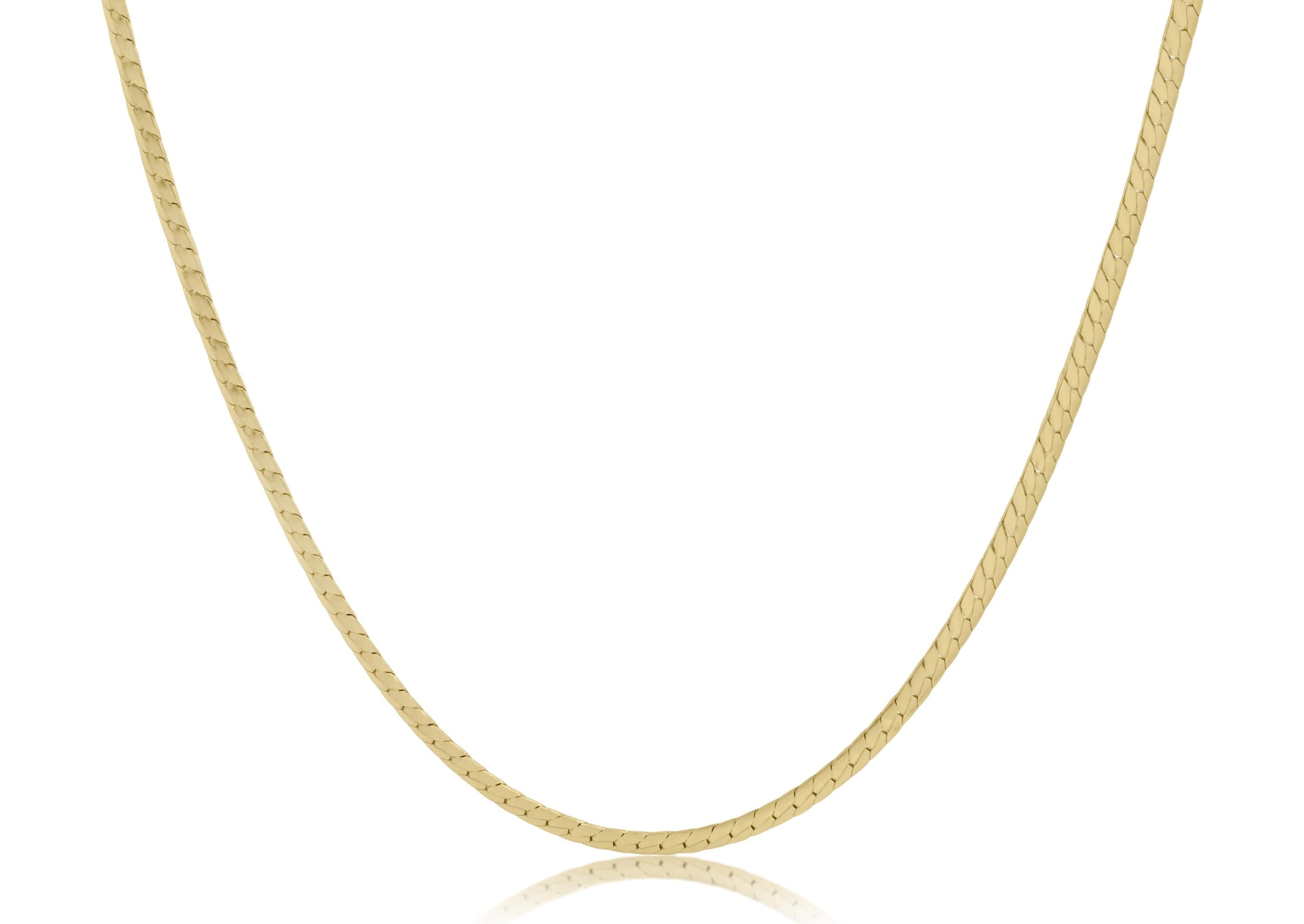 Choker Herringbone Chain - Gold