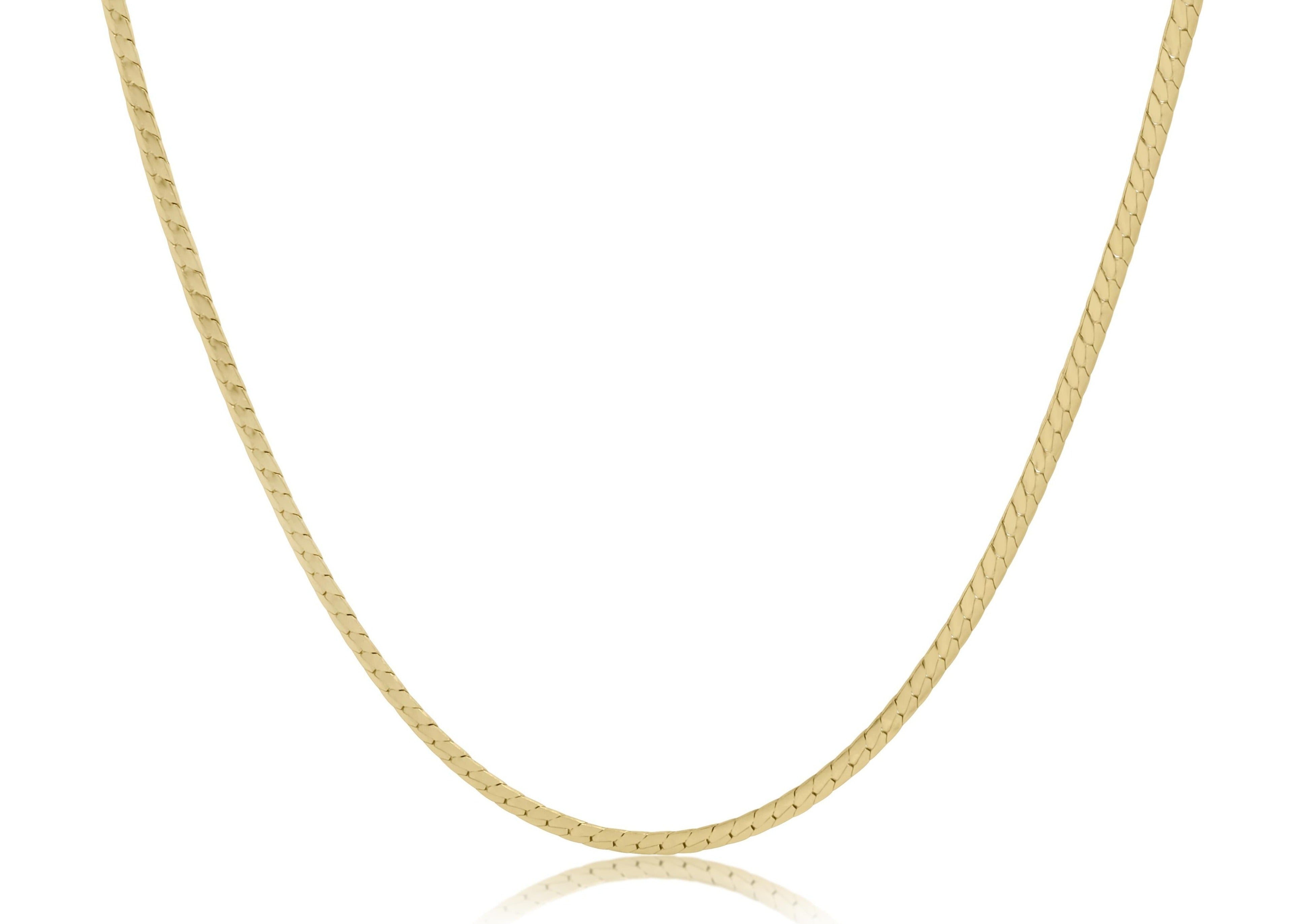 ゆうENEY HERRINGBONE K18 CHAIN NECKLACE ゆうENEY HERRINGBONE K18 CHAIN NECKLACE ゆうENEY HERRINGBONE K18
