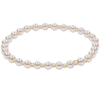 Mixed Metal Classic Grateful Pattern 5mm Bead Bracelet