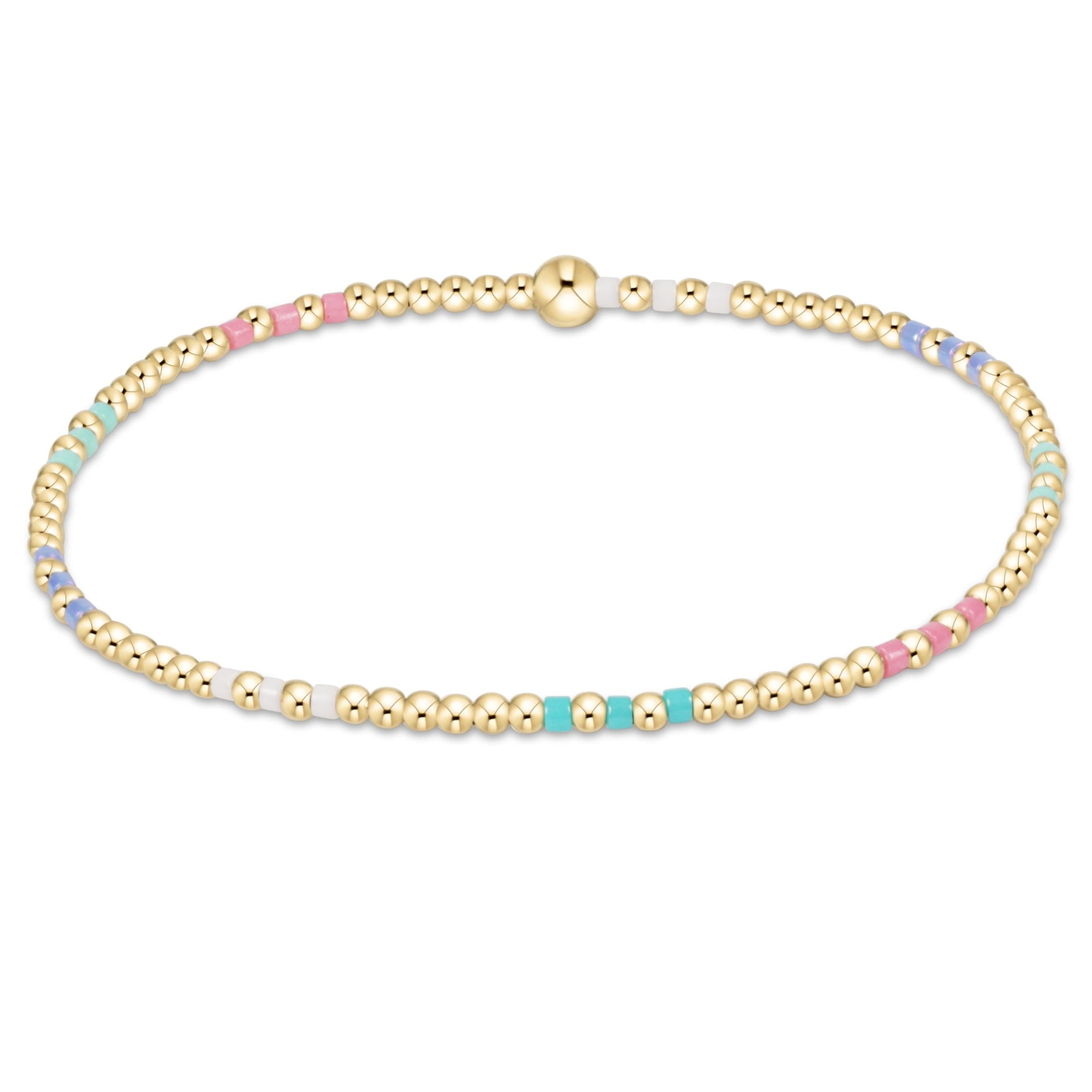 Hope Joy Pattern 2mm Bead Bracelet - Hot Mess SS25