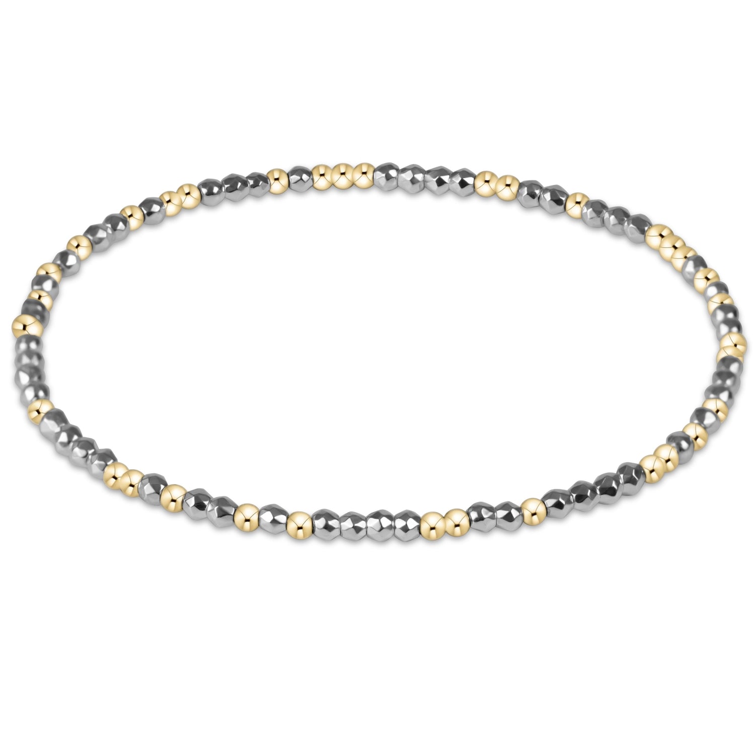 hope unwritten bright silver faceted hematite 2mm bead bracelet