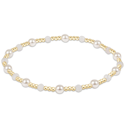 Pearl Sincerity Pattern 4mm Bead Bracelet - Moonstone