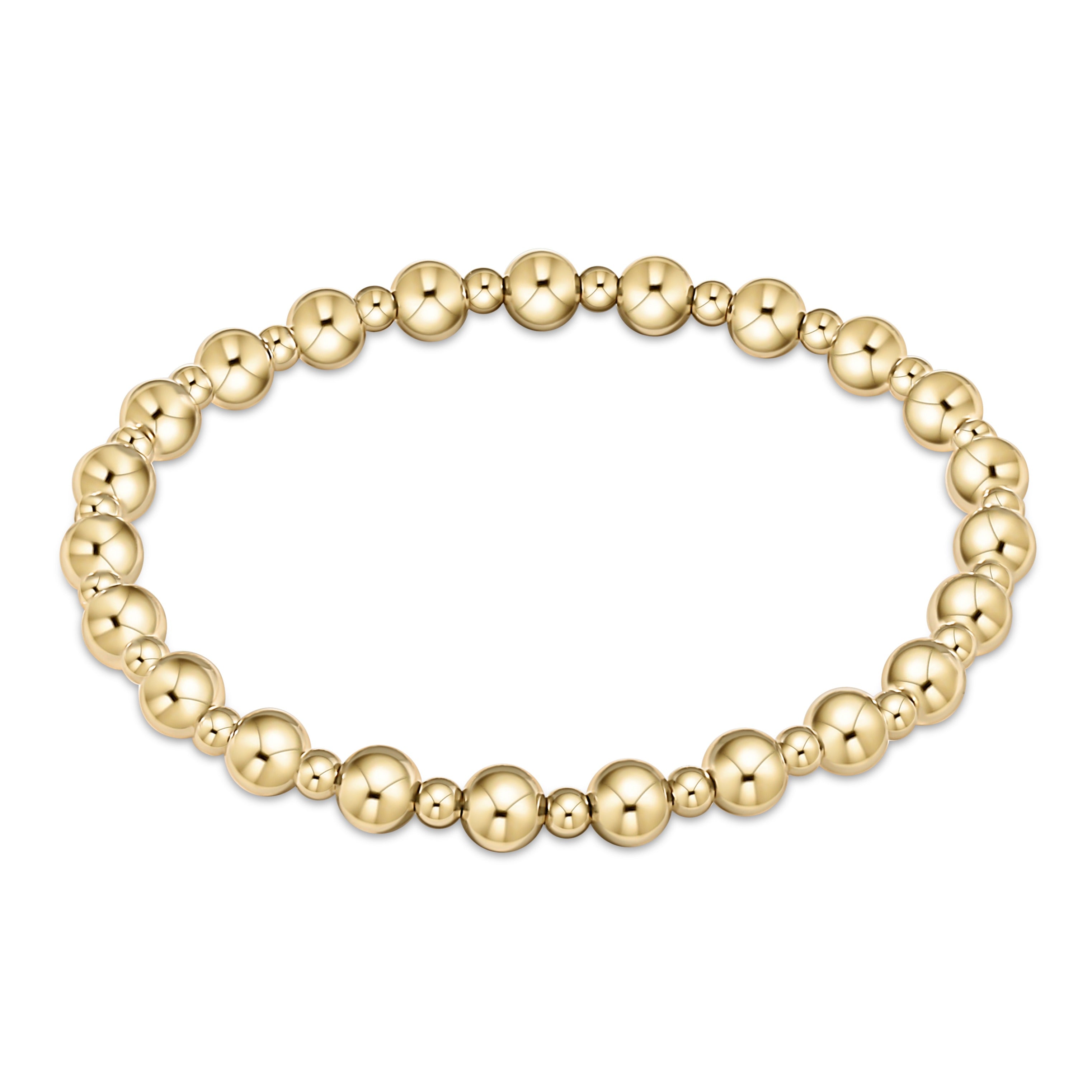 Gold Beaded Bracelet- 5mm