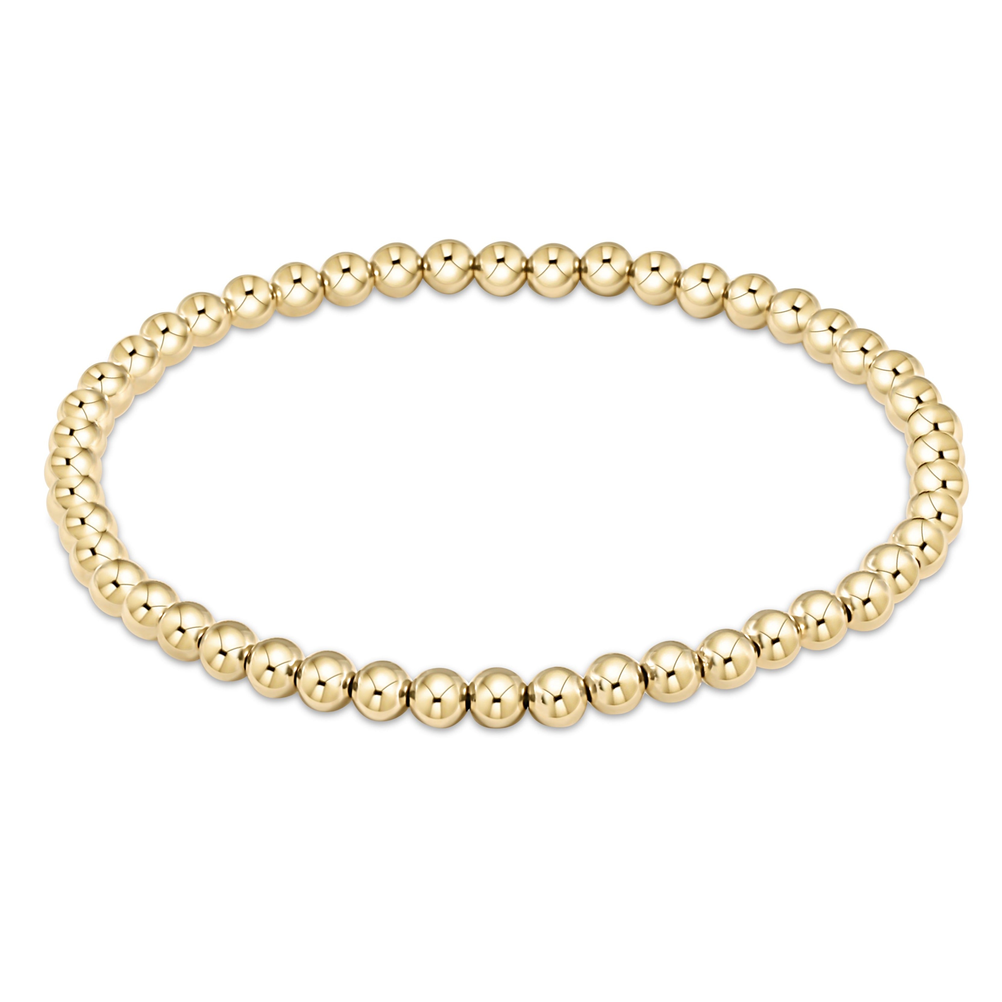 thumbnail image 2 of Handmade 14k Gold Beaded Bracelet - 4mm Beads With Lobster Clasp (6 To 9 Inches) 2 of 6