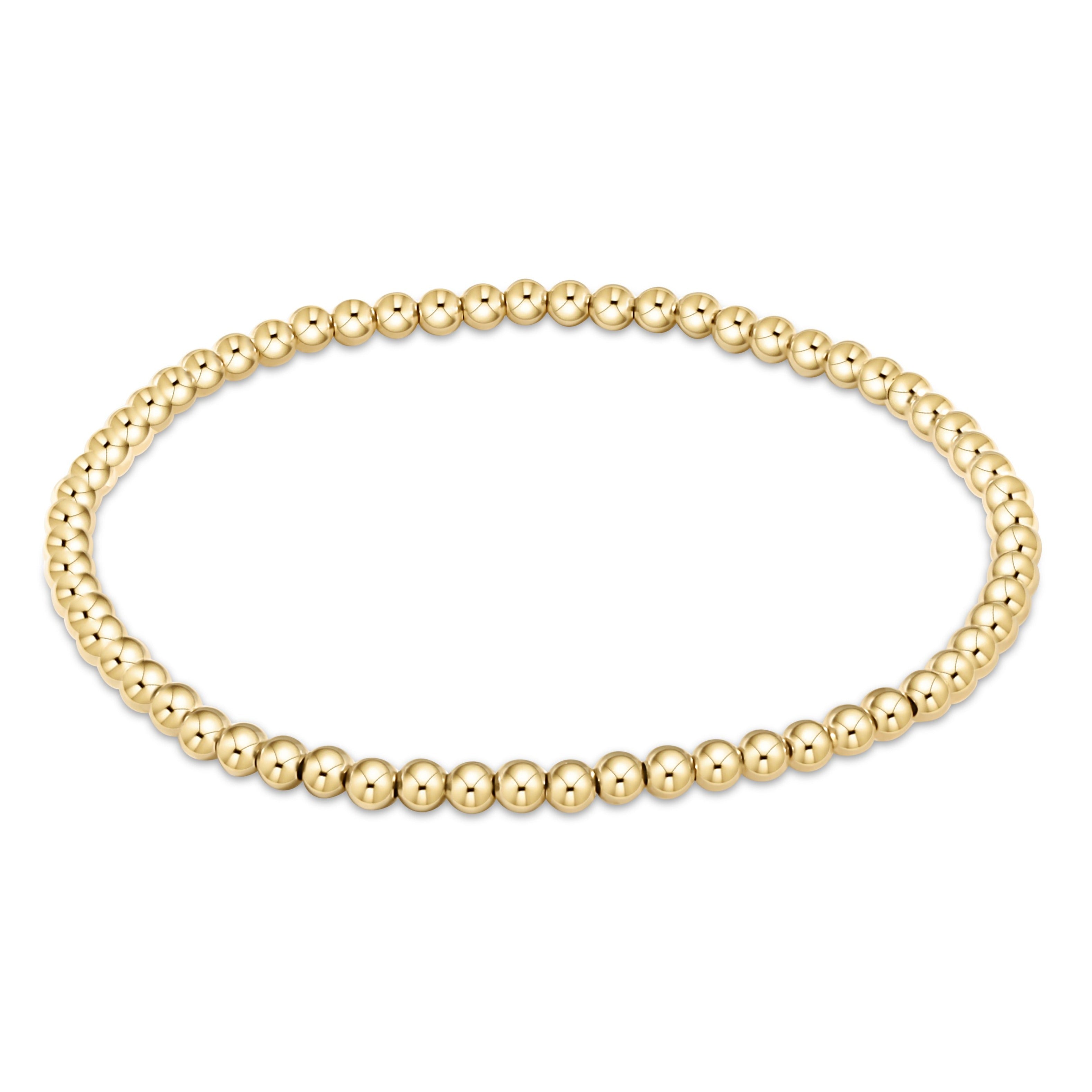 Cute Womens Pearl Bead Bracelet 14K Gold Plated Beaded Bracelets for Women