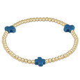 signature cross gold pattern 3mm bead bracelet
