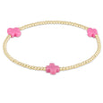 Signature Cross Gold Pattern 2mm Bead Bracelet