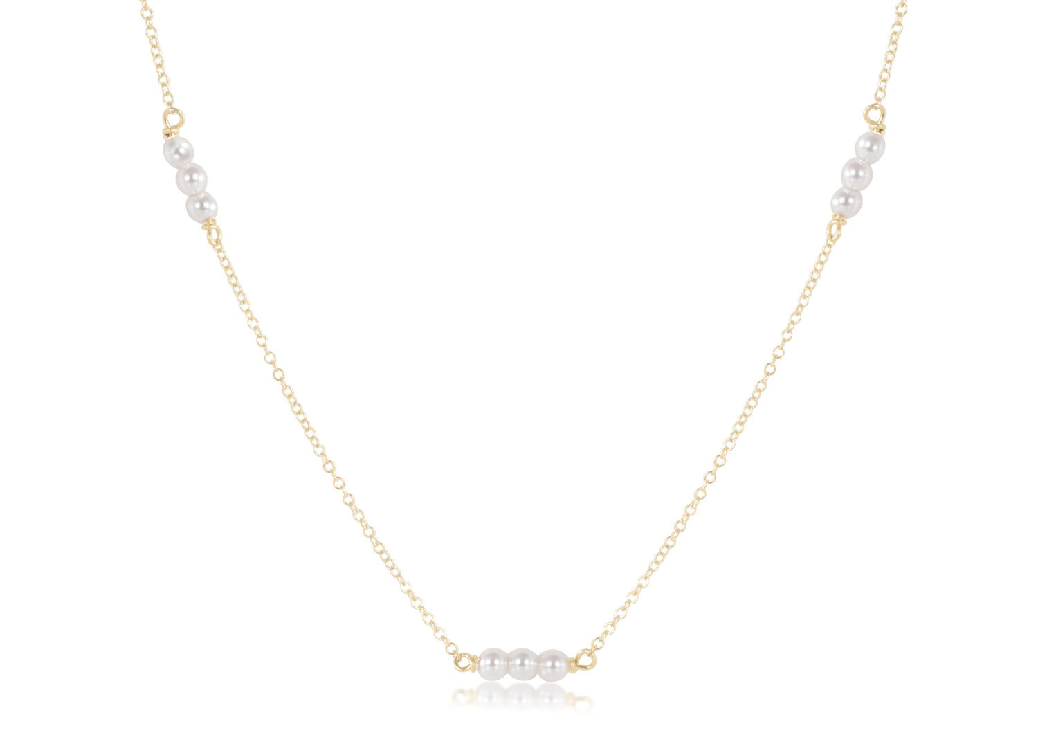 Choker Joy Simplicity Chain Gold - 3mm Pearl