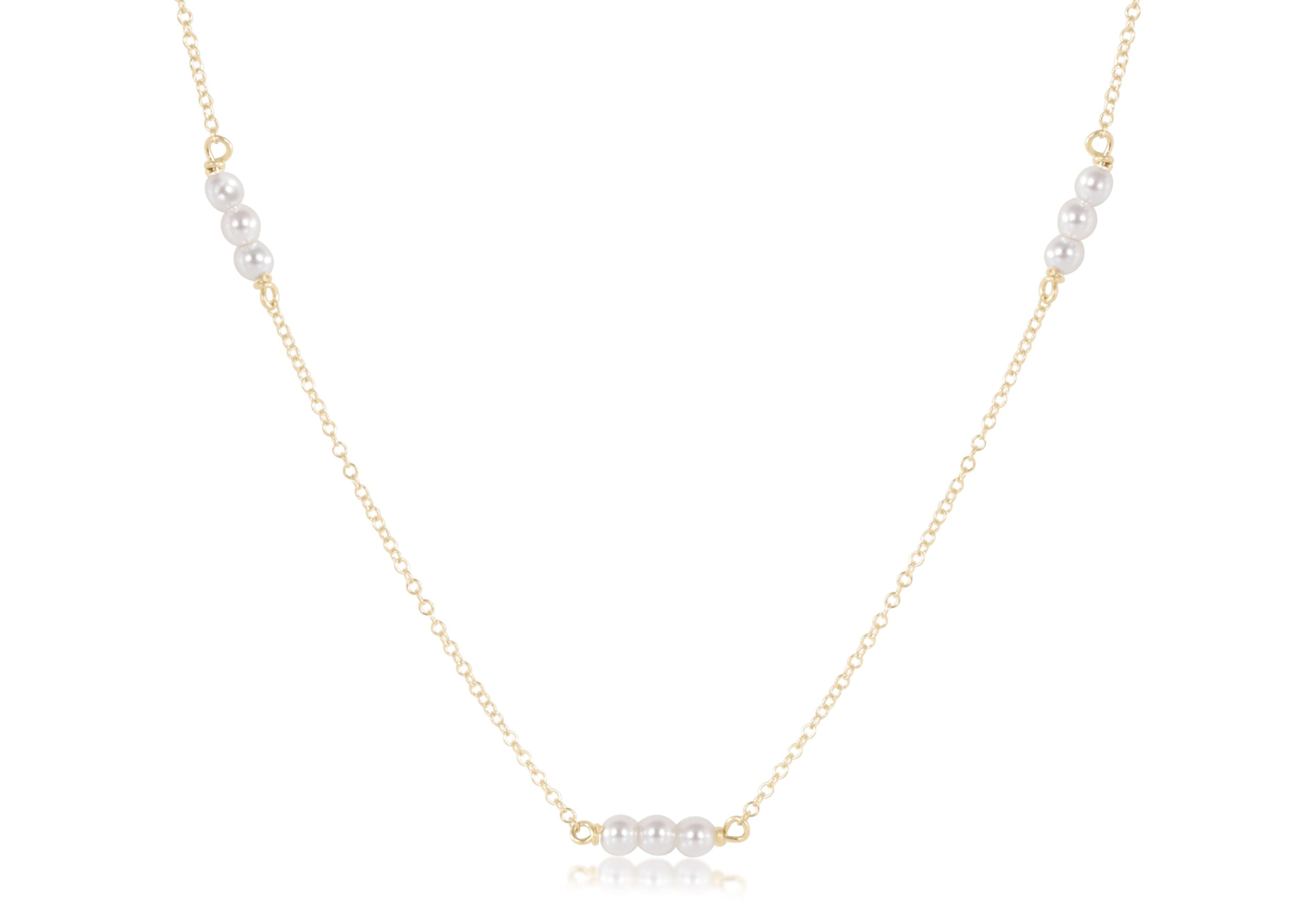 Choker Joy Simplicity Chain Gold - 3mm Pearl
