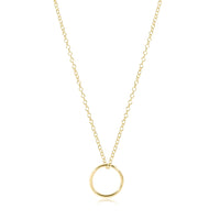 16" necklace gold - halo gold charm