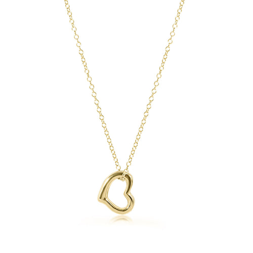egirl 14" necklace gold - love gold charm