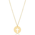 16" necklace gold - blessed disc