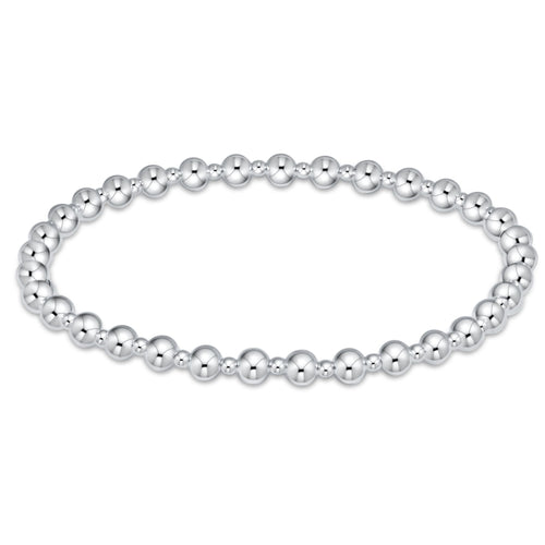Classic Grateful Pattern 4mm Bead Bracelet - Sterling