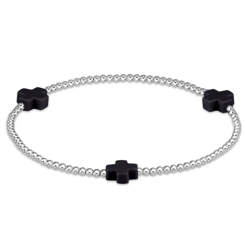 Signature Cross Sterling Pattern 2mm Bead Bracelet