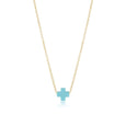 egirl signature cross necklace gold 14"