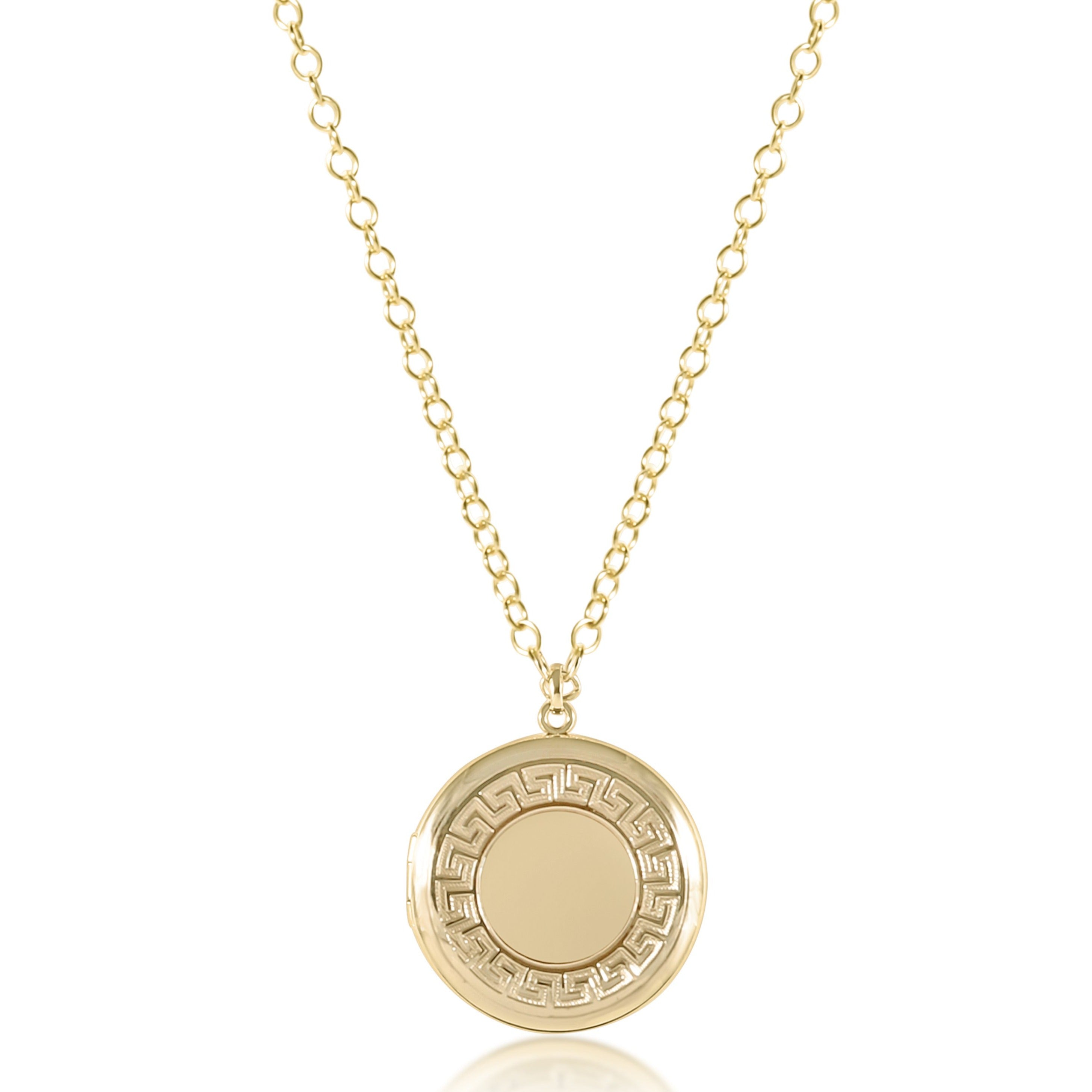 16" Necklace Gold - Cherish Medium Gold Locket