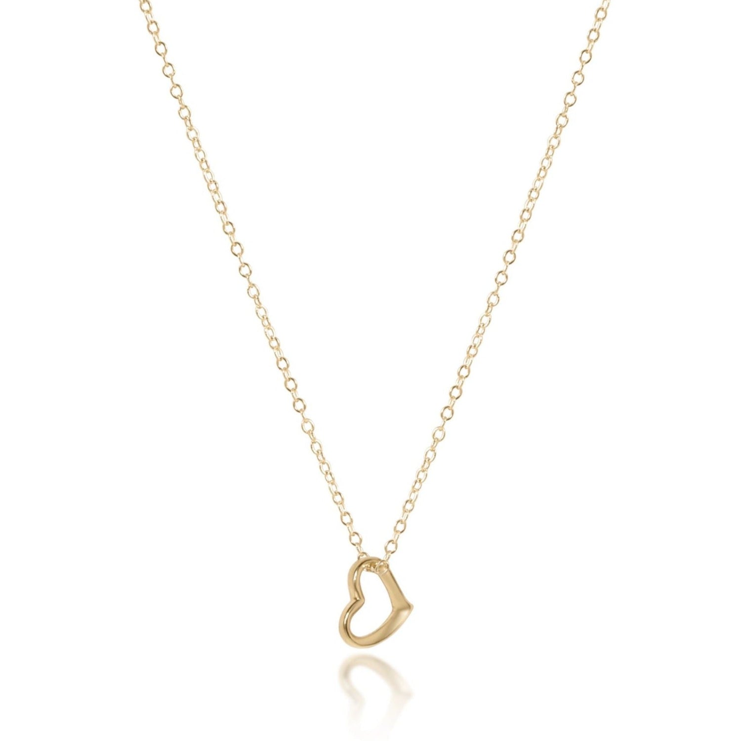 16" Necklace Gold - Love Small Gold Charm