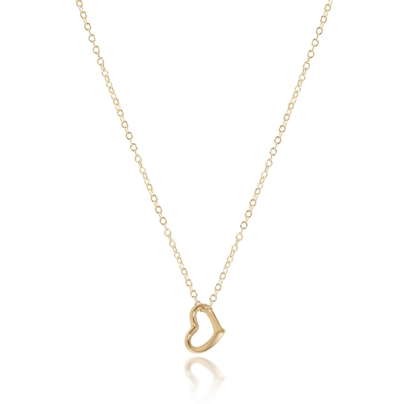 16" Necklace Gold - Love Small Gold Charm