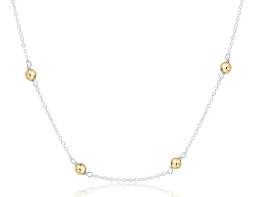 Choker Simplicity Chain Sterling Mixed Metal - Classic 4mm Gold