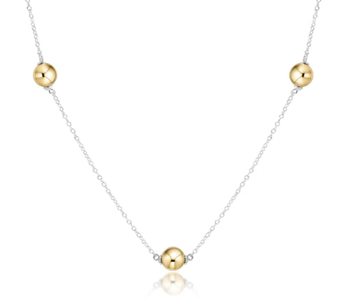 Choker Simplicity Chain Sterling Mixed Metal - Classic 6mm Gold