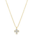 14kt Gold and Diamond Signature Cross Necklace