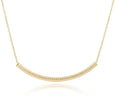 16" necklace gold - bliss bar textured gold