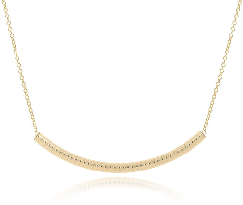 16" necklace gold - bliss bar textured gold