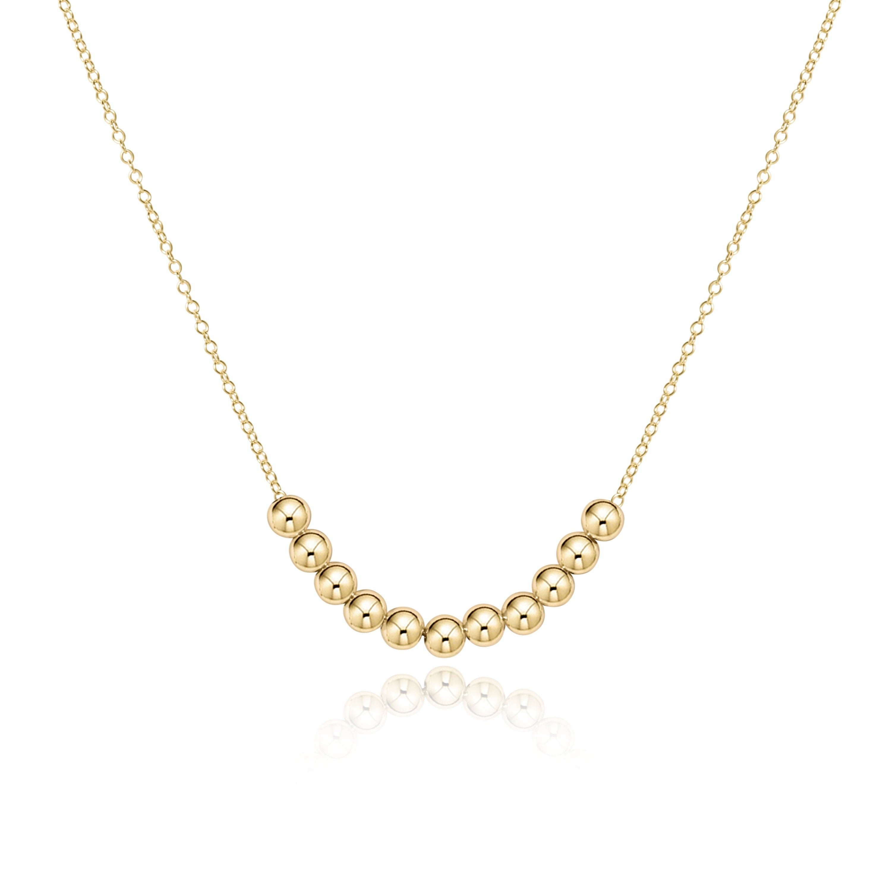 16" Necklace Gold - Classic Beaded Bliss