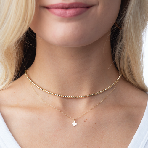 Dainty Cross Choker Necklace - The M Jewelers